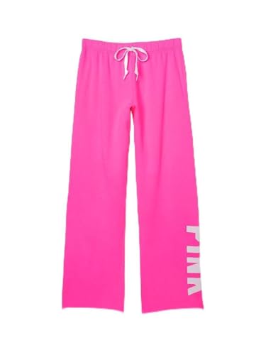 Victoria's Secret Pink Fleece Heritage Sweatpants, Women's Sweatpants, Pink (M)