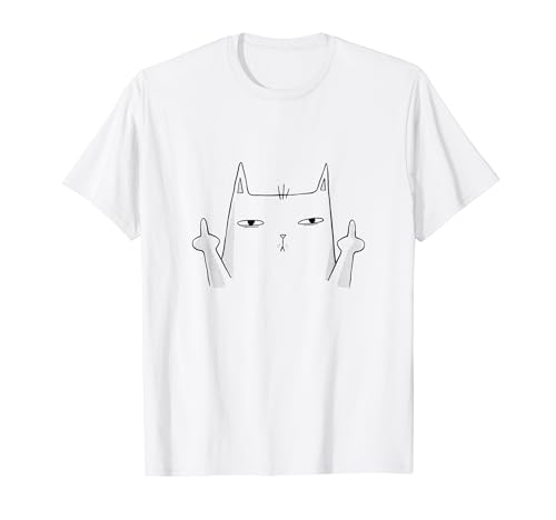 Flip Off Cat, Middle Finger Cat T-Shirt