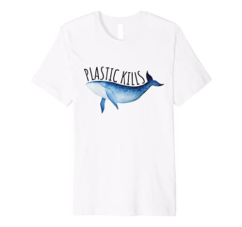 Plastic Kills T-Shirt Ocean Conservation Save The Whales Tee