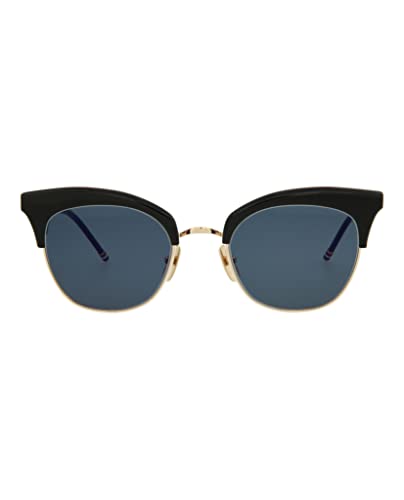 Sunglasses THOM BROWNE TB 507 A-T-BLK-GLD Black-RWB-12K Gold w/Dark Grey-AR