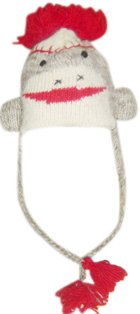 BZANY Brown Sock Monkey Pom Pom Hat