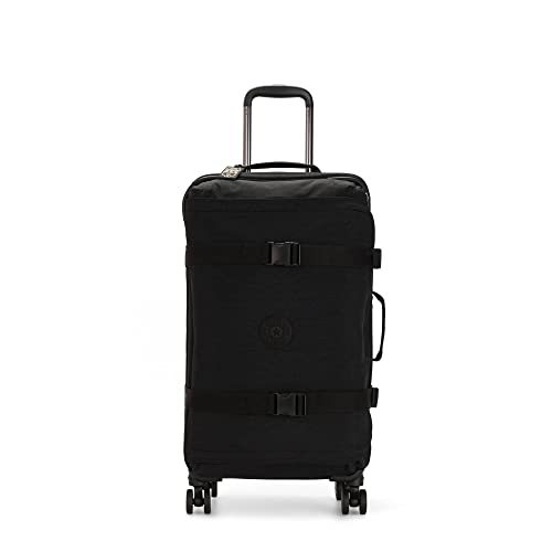 Kipling Women’s Spontaneous 31 Softside Spinner Wheel Luggage, Integrated TSA Accepted Lock, Black Noir, Checked-Medium 26-Inch