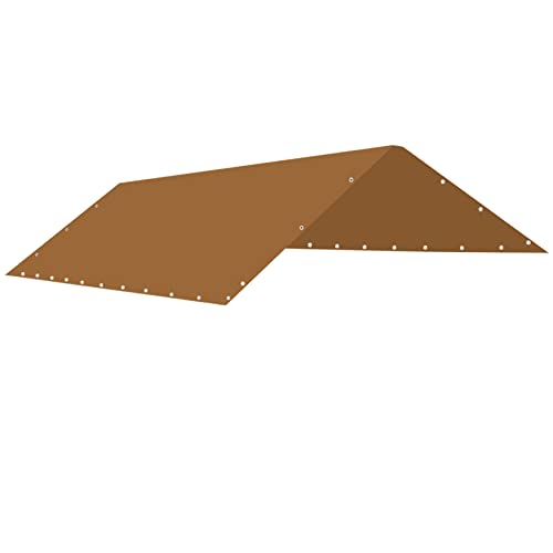 Strong Camel Outdoor Carport Conopy Cover 10x20 FT Replacement for Car Tent Top with Ball Bungees, TAN (Only Cover, Frame Not Included)