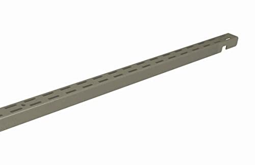 ClosetMaid ShelfTrack Nickel Standard Upright, Closet System Hardware, 84 in., Double Slot, Durable Steel for Closets, Pantries, Utility, Laundry