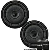 Kicker CVT12 CompVT 12-Inch (300mm) Subwoofer, 2-Ohm Bundle