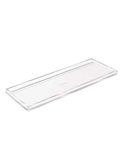russell+hazel Acrylic Bloc Narrow Accessory Tray, Clear, 4.5” x 12.2” x .5” (31381)