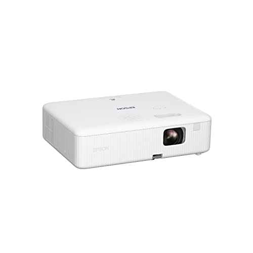 Epson EpiqVision Flex CO-W01 Portable Projector, 3-Chip 3LCD, Widescreen, 3,000 Lumens Color/White Brightness, 5W Built-in Speaker, 300-Inch Home Entertainment and Work, Streaming Ready (Renewed)