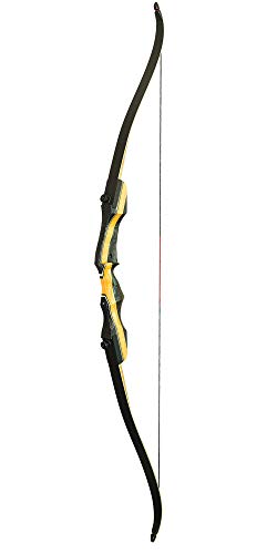 PSE Night Hawk 62' TD-RCRV LH 25 YLW/Black Riser, Black Limbs