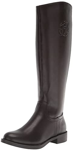 Tommy Hilfiger Women's Rydings Equestrian Boot, Dark Brown, 8.5