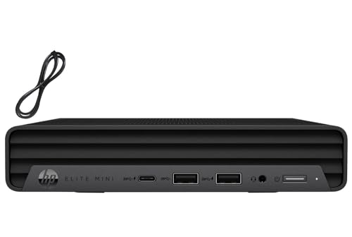 HP 2023 Elite Mini 800 G9 Business Desktop Computer, 12th Gen Intel 12-Cores i7-12700T, 32GB DDR5 RAM, 1TB PCIe SSD, WiFi 6E, Bluetooth 5.3, Wolf Pro Security, Windows 11 Pro, AZ-XUT Cable