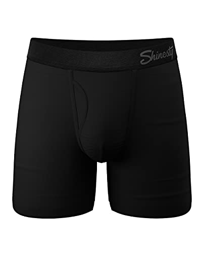 Shinesty Hammock Support Underwear | Big Mens Underwear with Fly | US XXL Black