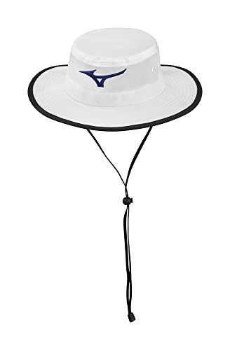 Mizuno Tour Sun Hat, White/Navy, Medium