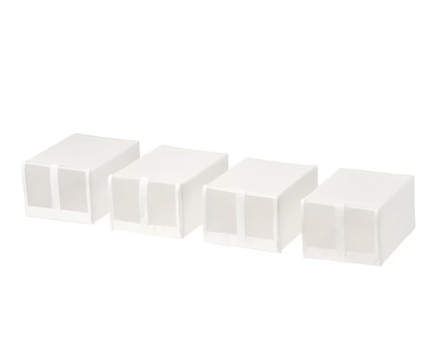 IKEA SKUBB - shoe box, white / 4 pieces - 22 x 34 x 16 cm