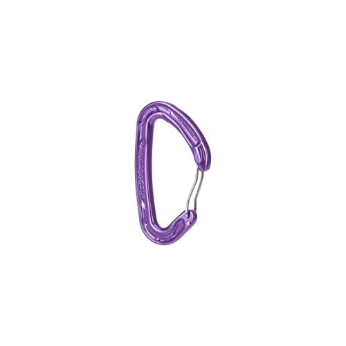 Wild Country Helium 3.0 Rock Climbing Carabiner - Large Wiregate, Lightweight Aluminum Carabiner - Purple - One Size