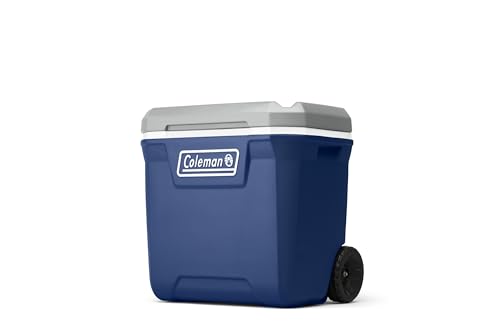 Coleman 316 Series Insulated Portable Cooler, Leak-Proof Wheeled Heavy Duty Cooler with 65-Quart 100+ Can Capacity, Ideal for Beach, Tailgate, Camping, and Sporting Events