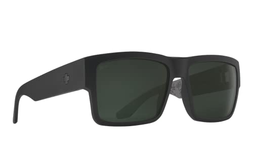 SPY Optic Cyrus Crypto, Square Sunglasses, Color and Contrast Enhancing Lenses, Gray Crypto - Happy Gray Green Lenses