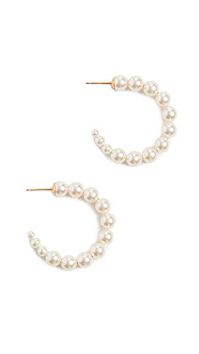 Chan Luu Women's Cream Pearl Earrings, Cream Pearl, Off White, Gold, One Size