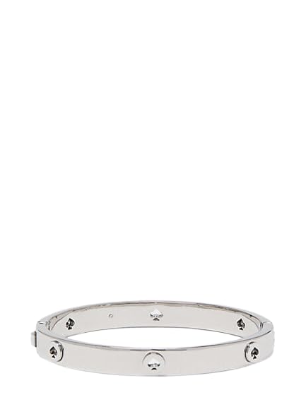 Kate Spade NY Spot the Spade Studded Bangle Bracelet Jewelry Silver tone KE759