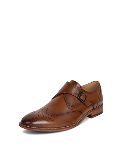 Kenneth Cole Cheer Unlisted Men's Blake Single Monk Strap Loafer, Cognac, 12