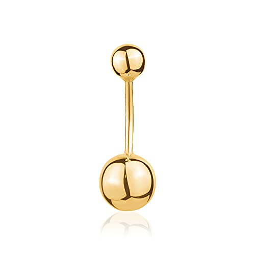 Belly Button Rings 14k Yellow Gold Navel Rings Barbell Stud Body Piercing