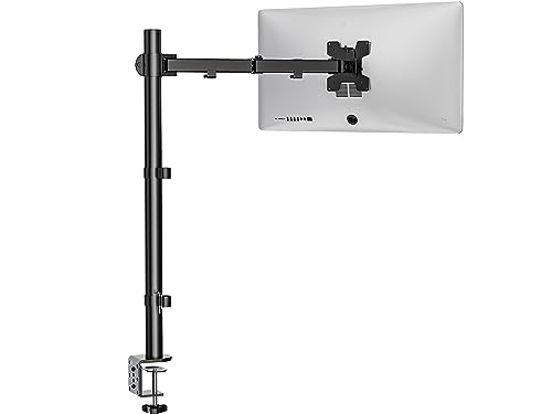 WALI Monitor Arm Mount for Desk, Single Extra Tall Computer Desk Mount, Monitor Bracket Mount Stand Single, up to 32 inch, 22 lbs (M001XL), Black