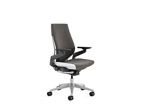 Steelcase Gesture Office Chair - Ergonomic Work Chair with Wheels for Carpet - Comfortable Office Chair - Intuitive-to-Adjust Chairs for Desk - 360-Degree Arms - Graphite Gray Fabric