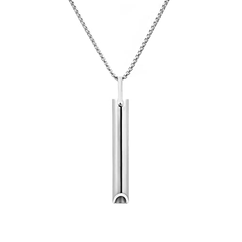 VICUSSE Stainless steel Mindful Breathing Necklace, Anxiety Relief Items,Anxiety Necklace,The Shift Necklace for Anxiety, Stress, Panic Attack Relief Meditation Tools (B)