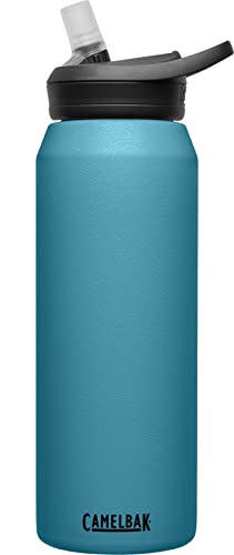 CamelBak eddy+ Water Bottle with Straw 32oz - Insulated Stainless Steel, Larkspur