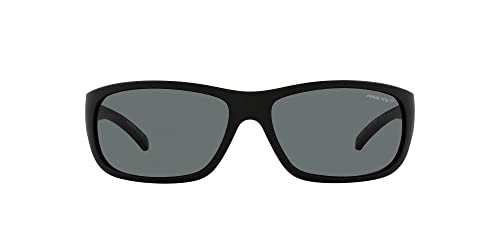 ARNETTE Man Sunglasses Matte Black Frame, Polarized Dark Grey Lenses, 63MM
