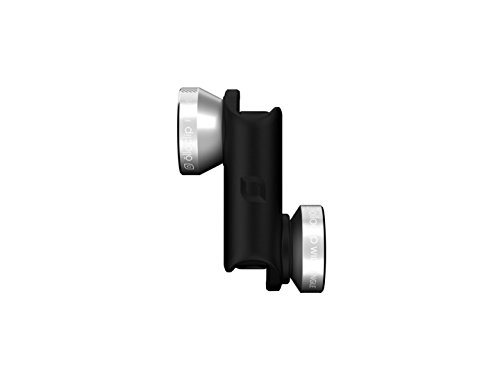 olloclip 4-IN-1 Lens for iPhone 6/6s and 6/6s Plus Silver Lens/Black Clip (Wide-Angle, Fisheye and Macro Lens)