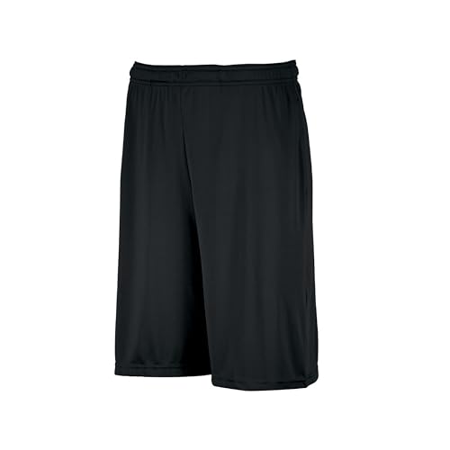 Russell Athletics Men's Dri Power Essential Performance Shorts with Pocket - Workout and Gym Active Wear, Black, 3X-Large