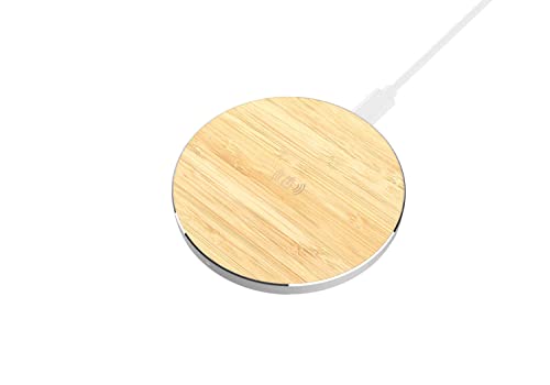 Phunkee Tree - Wireless Charging Natural Bamboo Wood Pad - Fast Charge 10Watts