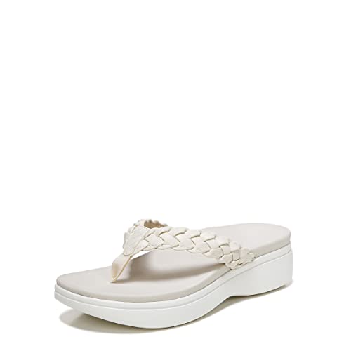 Vionic Kenji Women's Toe-post Platform Wedge Sandal Cream - 7 Medium