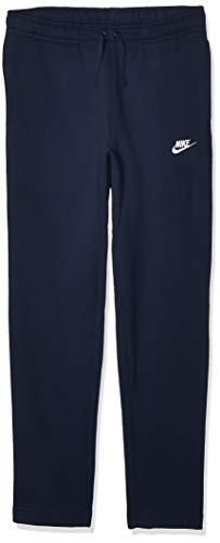 Nike Men's Sportswear Open Hem Club Pants, Obsidian/White, Small
