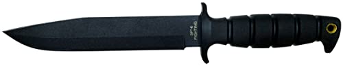 Ontario Knife Company 8682 Sp-6 Fighting Knife with black Nylon Sheath, Black, One Size