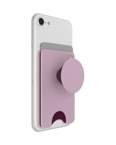 PopSockets Phone Wallet with Expanding Grip, Phone Card Holder, Wireless Charging Compatible, Wallet Compatible with MagSafe - Blush Pink