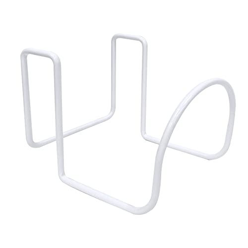 Jantens Hose Holder, Heavy Duty Steel Hose Hanger Wall Mount for Outside, Powder Coated Vinyl Fence Hook for Expandable Hose, Hose Reel, Water Hose, Pocket Hose, Flexible Hose (White)