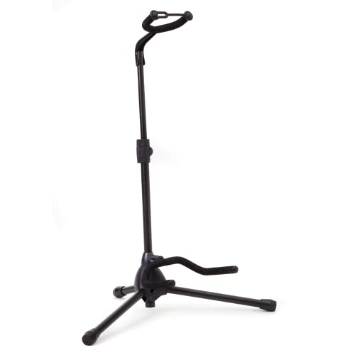 Hola! Music Guitar Stand - Height Adjustable, Collapsible w/ Padded Neck & Yoke - Pack of 1 Tripod