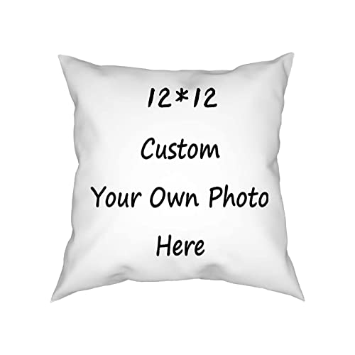 Custom Pillow Case, Design Photos or Text Customize Throw Pillowcase, Two-Sides Printed Cushion Covers, Personalized Pet Photo Pillow, Love Photo Throw Pillow 1 Pcs(12'x 12')