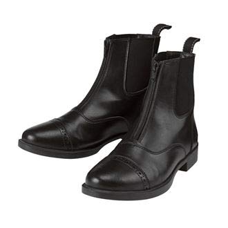 Dover Saddlery Riding Sport Kids' Provenance Zip Paddock Boots, Size 4, Black