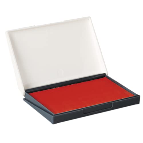 Veltec Premium Quality Felt Rubber Stamp Ink Pad, 2-3/4' x 4-3/8', Durable Lightweight (Red)