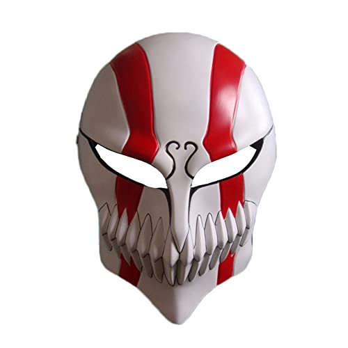 P1PSZ Kurosaki Ichigo Mask for Anime Kurosaki Ichigo Cosplay Costume Resin Mask Prop Halloween Headgear (7351-01)
