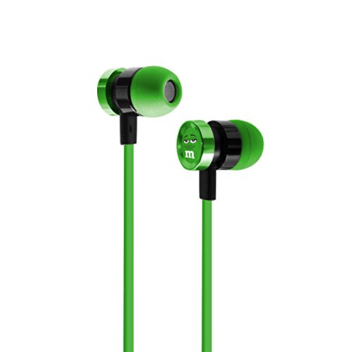 iHip M&M'S Brand Stereo Earbud with Built-in Mic for iPhone, iPad, iPod, Samsung or any Smartphone, MP3 Player - Green