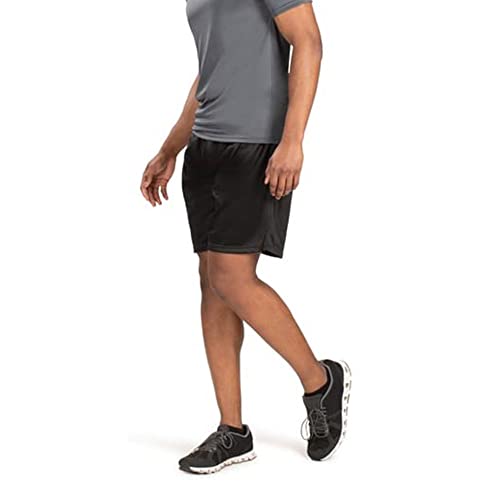Russell Athletics Dri-Power Mesh Shorts for Men - Sweat, Gym, and Running Wear - Ultimate Workout Performance and Comfort (No Pockets), Black, Large