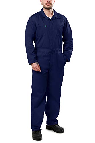 Kolossus Unisex-adult Coveralls Long Sleeve Cotton Blend Work Pants Navy Blue, XX-Large
