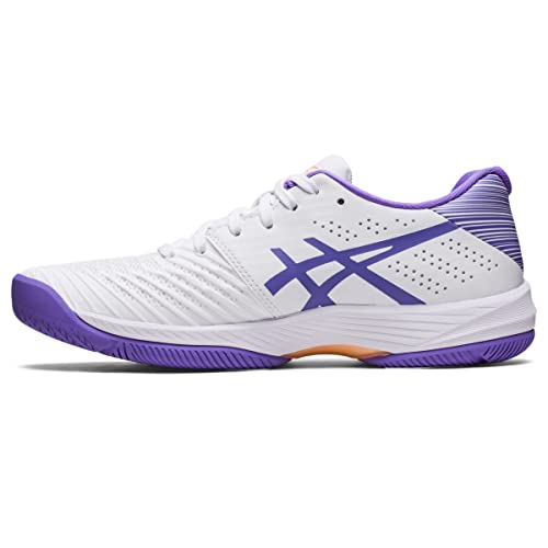 ASICS Women's Solution Swift FlyteFoam Tennis Shoes, 8.5, White/Amethyst