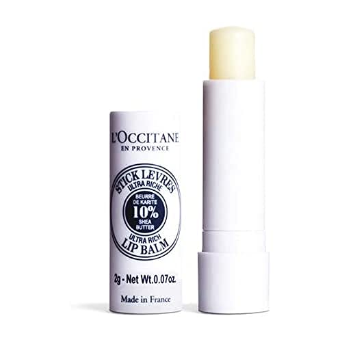 L'Occitane Ultra-Rich 10% Shea Butter Nourishing Lip Balm Stick: Moisturize Dry Lips, Twist Up, Softening, With Beeswax and Castor Oil, Silicone-Free
