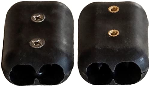 E-Z -TY 3/8 Inch (9 mm) Double OT Reusable Rope Clamps Black - TWO (2) PACK