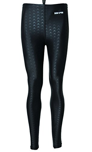 Mens Diving Leggings UV 50+ Sun Protection Basic Dive Skin Pants Beach Water Game Swimming Suit - XL - Black (Black Stripe)