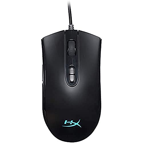 HyperX Pulsefire Core - RGB Gaming Mouse, Software Controlled RGB Light Effects & Macro Customization, Pixart 3327 Sensor up to 6,200DPI, 7 Programmable Buttons, Mouse Weight 87g,Black